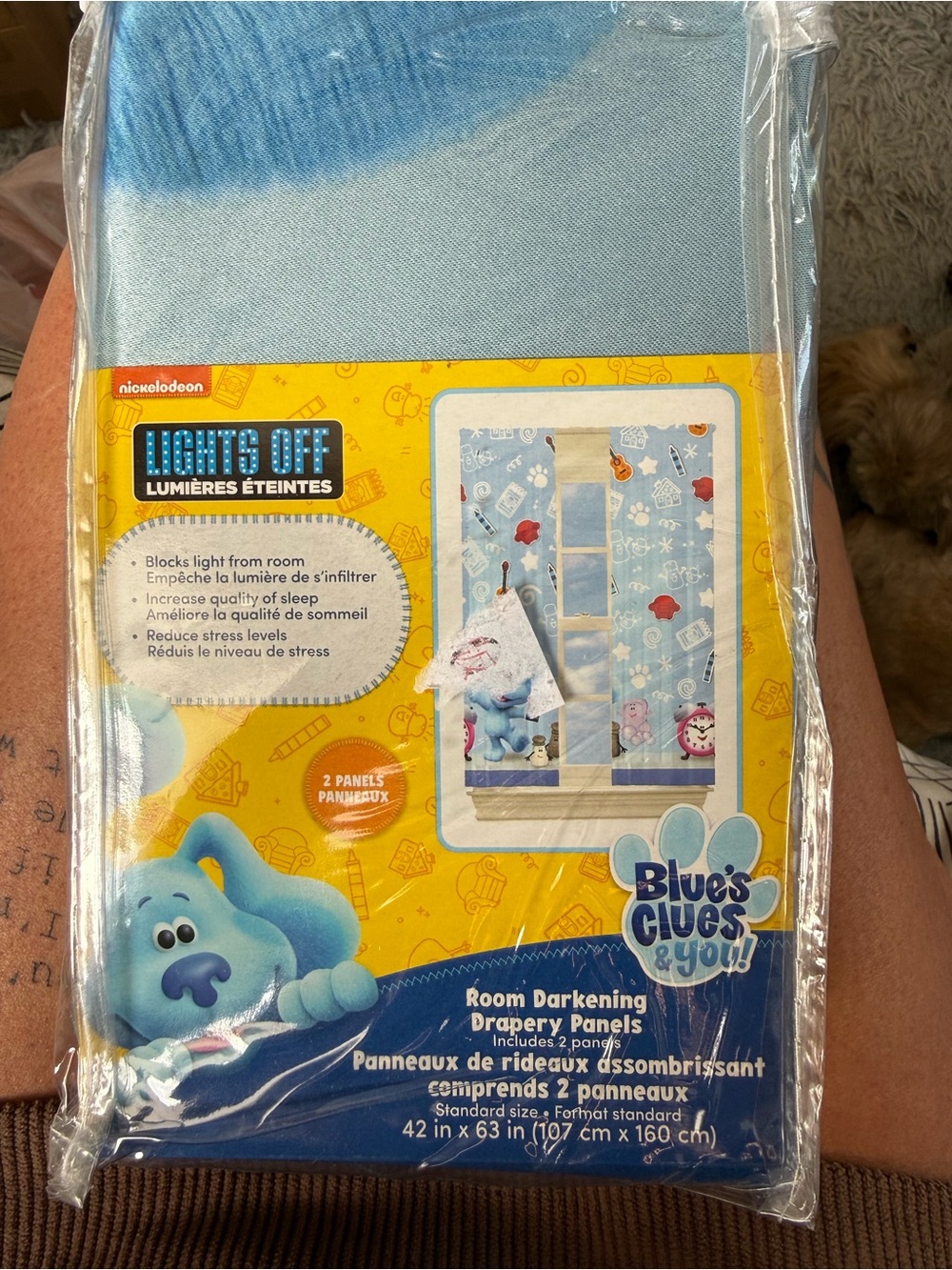 Nickelodeon Blue's Clues Blue Room-Darkening Drapery Panels